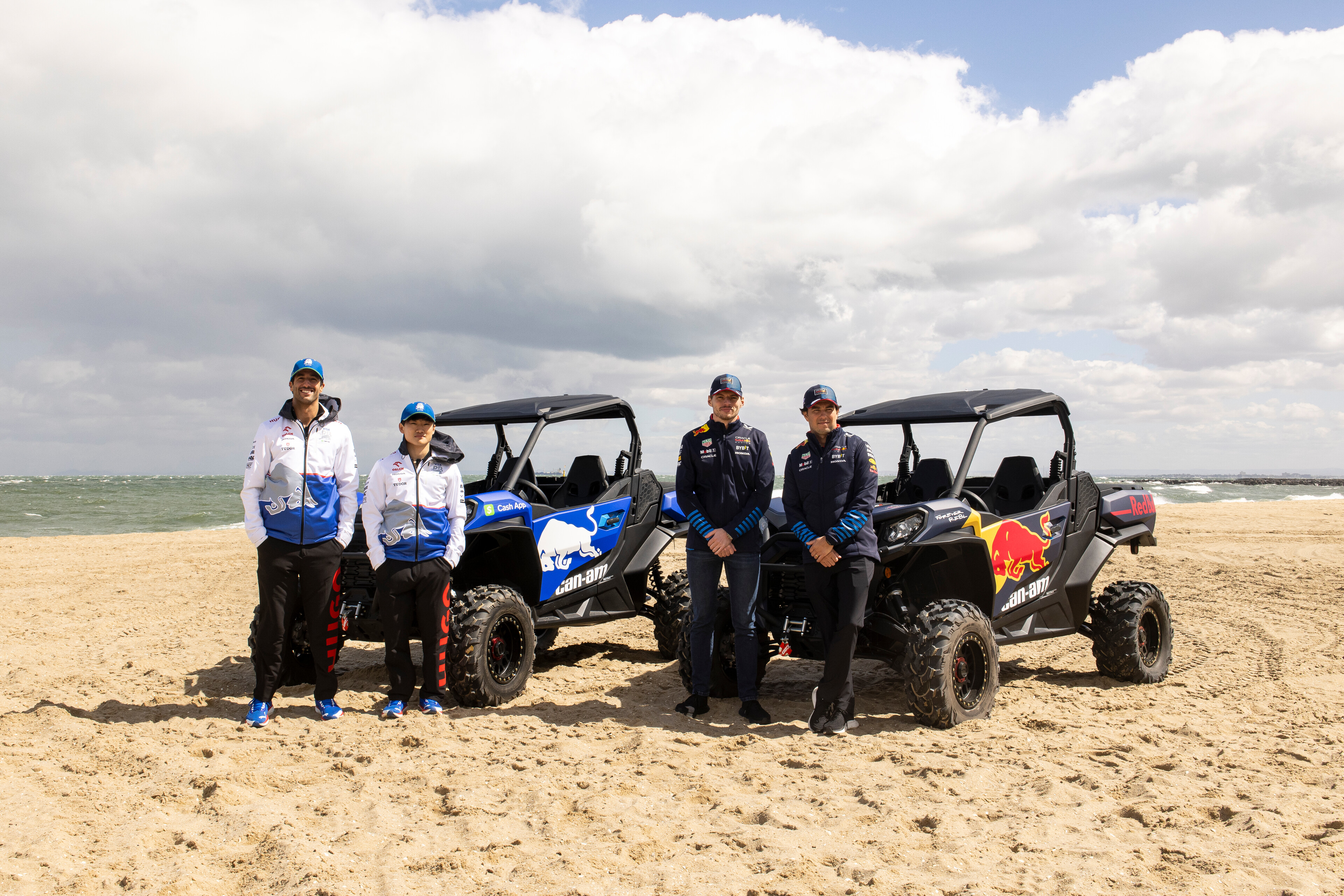 FORMULA ONE DRIVERS RACE WITH CAN-AMS & SEA-DOOS AS AUSSIE SURF LIFESAVERS