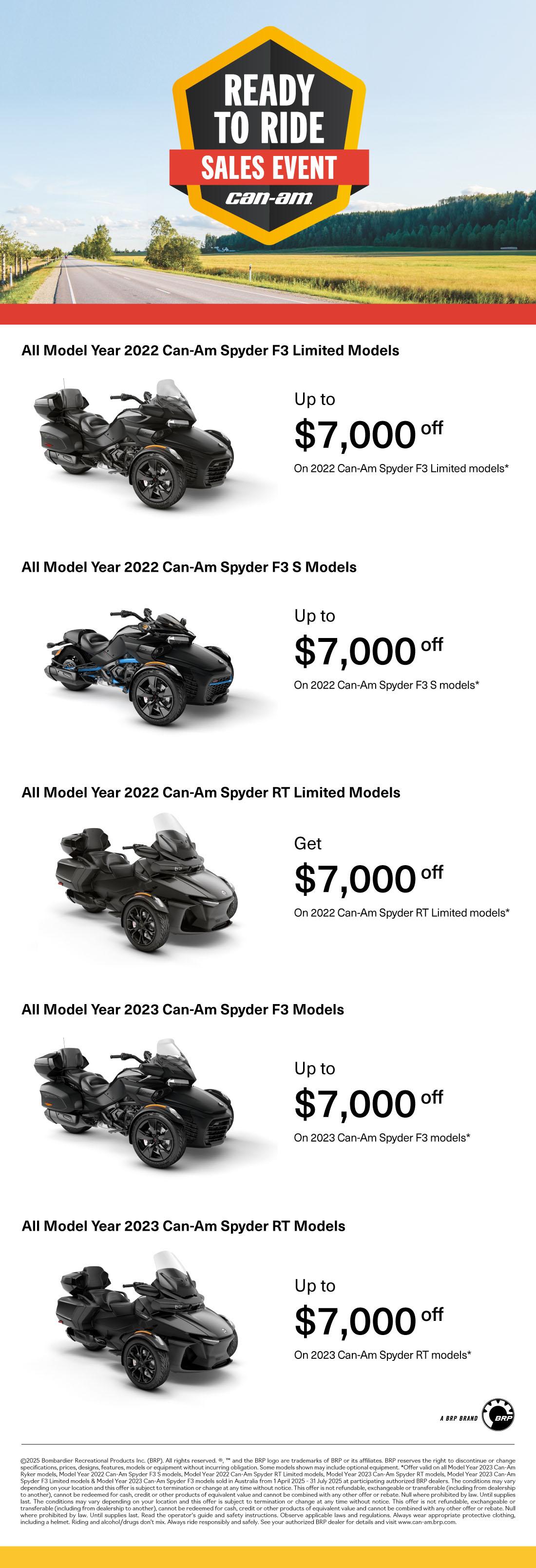 AU Can-Am On-Road - Q2 Retail Program 2025 Spyder