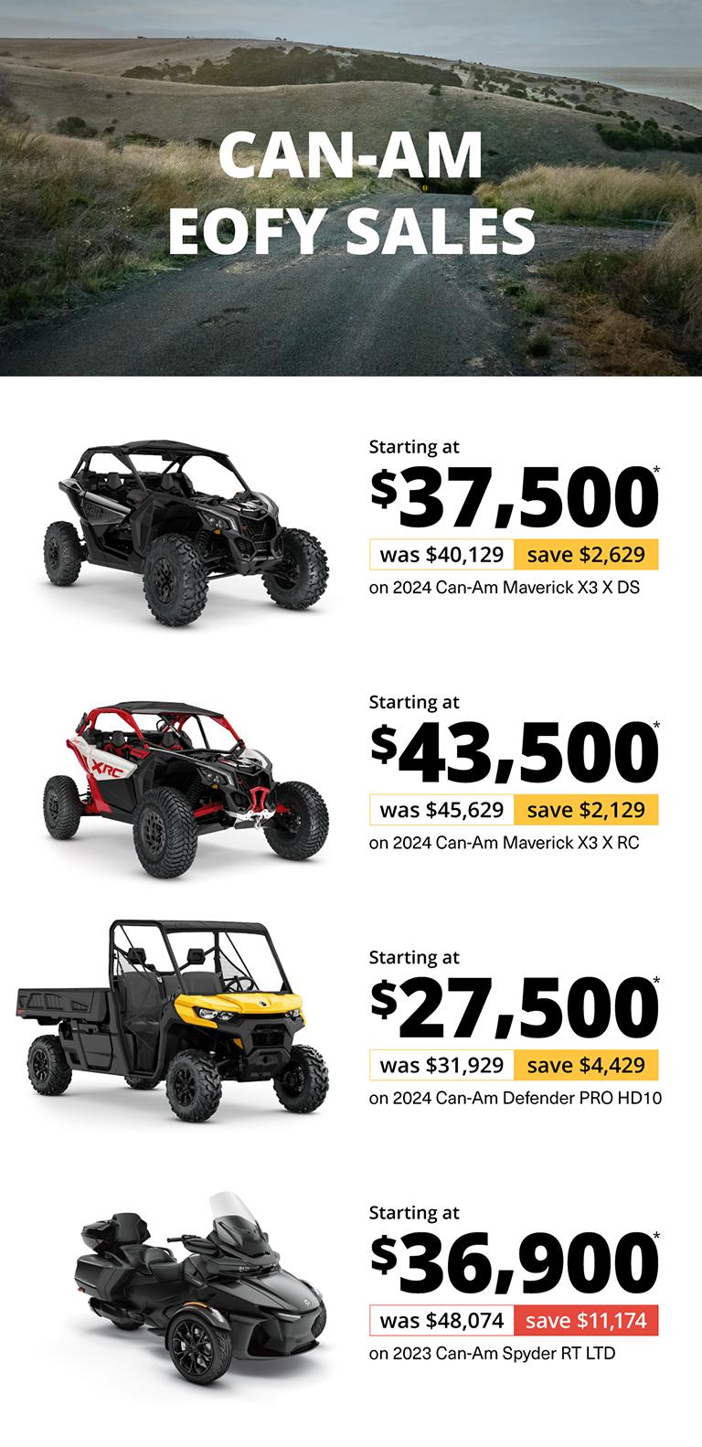 Melbourne Can-Am EOFY Sales