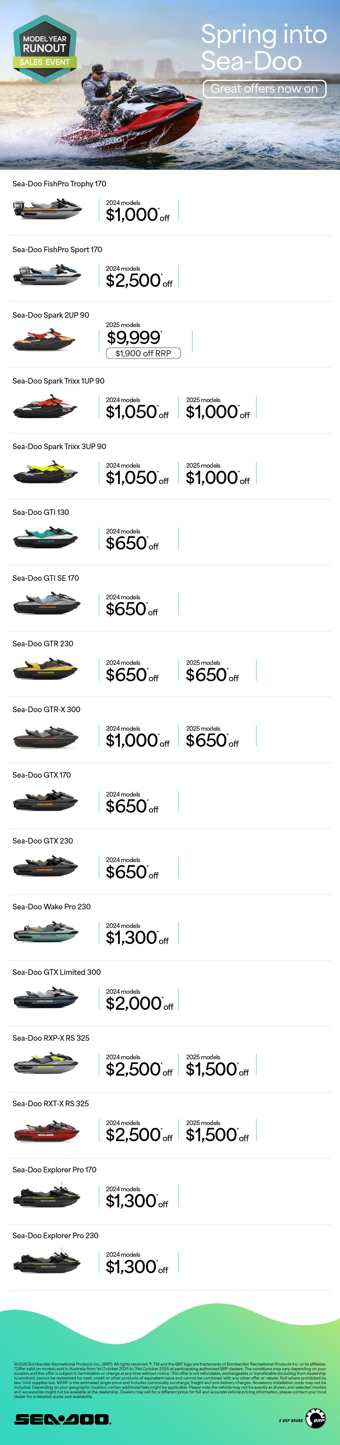 AU Sea-Doo - Q3.5 Retail Program 2025